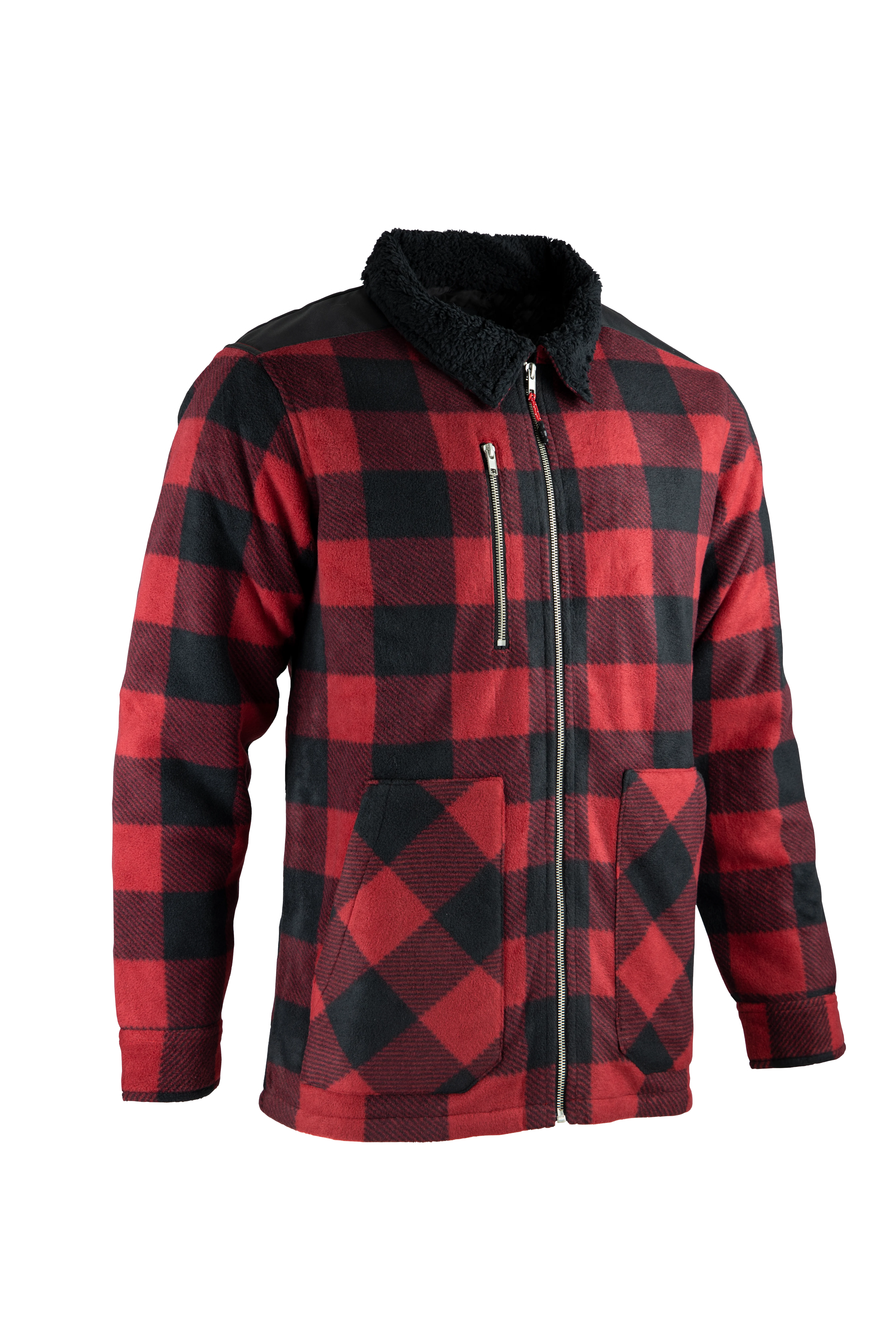 Chemise de travail polaire ERABLE - ROUGE/NOIR image