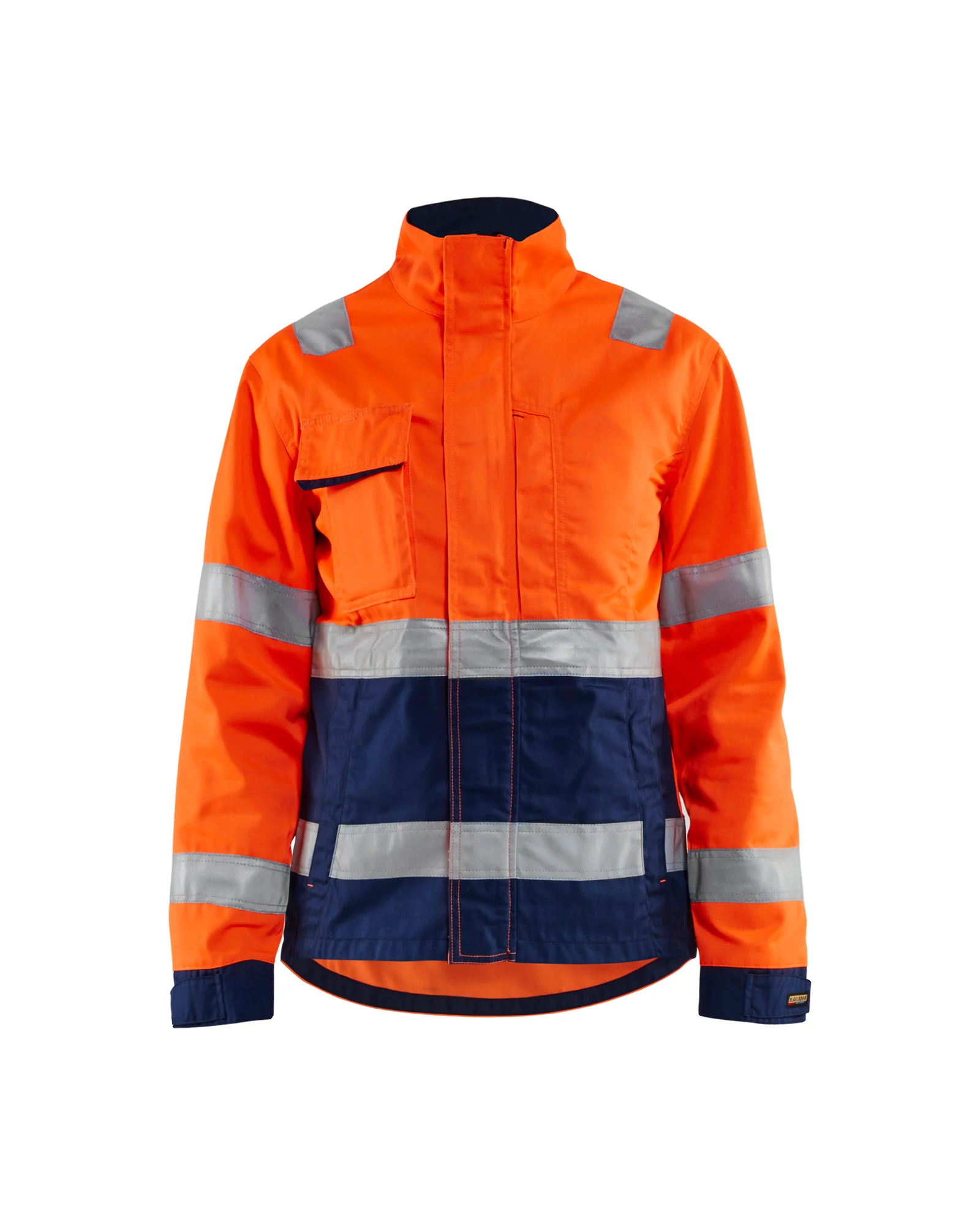 Veste de travail haute visibilité femme 4903 - Orange fluo/Marine image