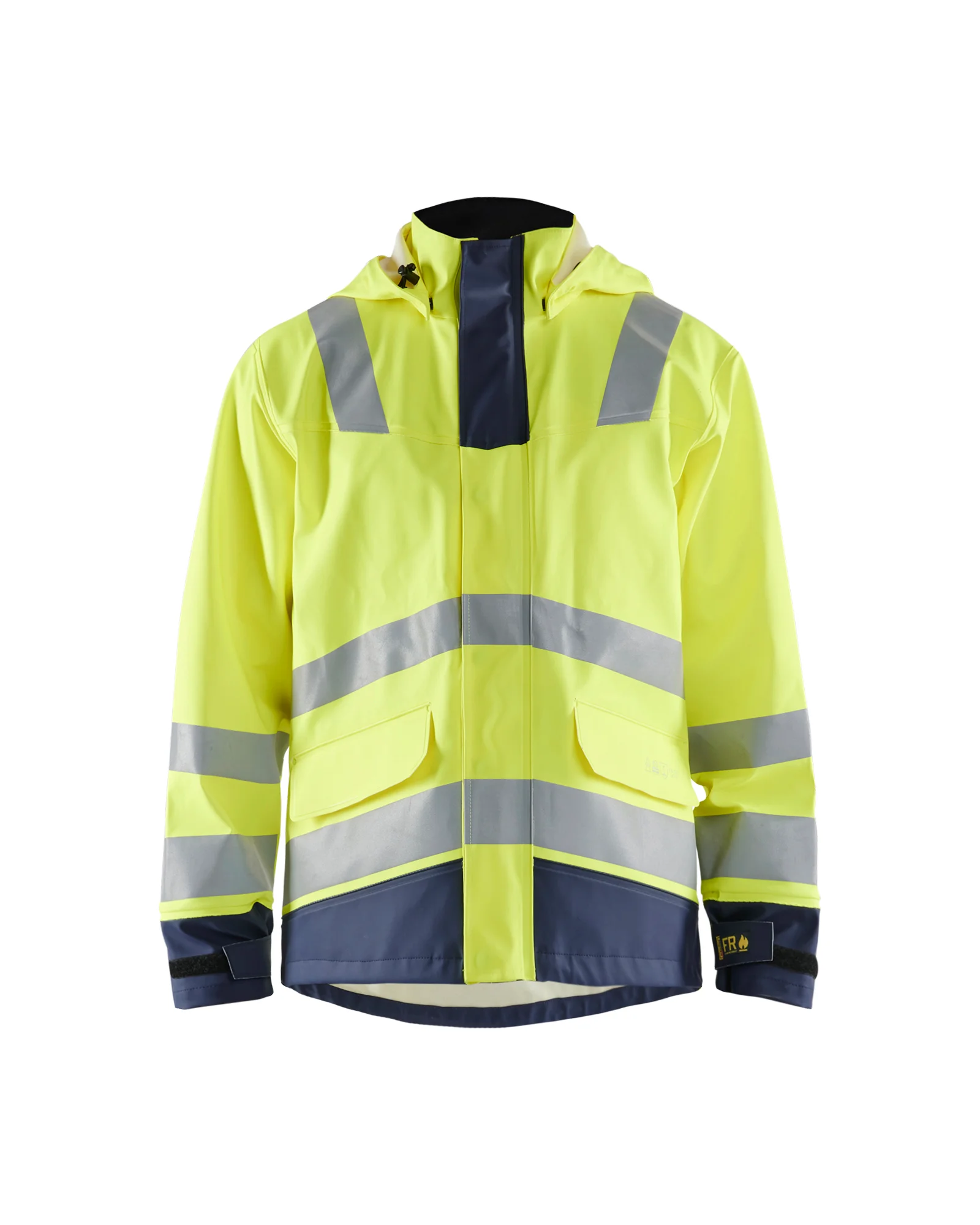 Veste retardant flamme pluie niveau 2 4313 - Jaune fluo/Marine image