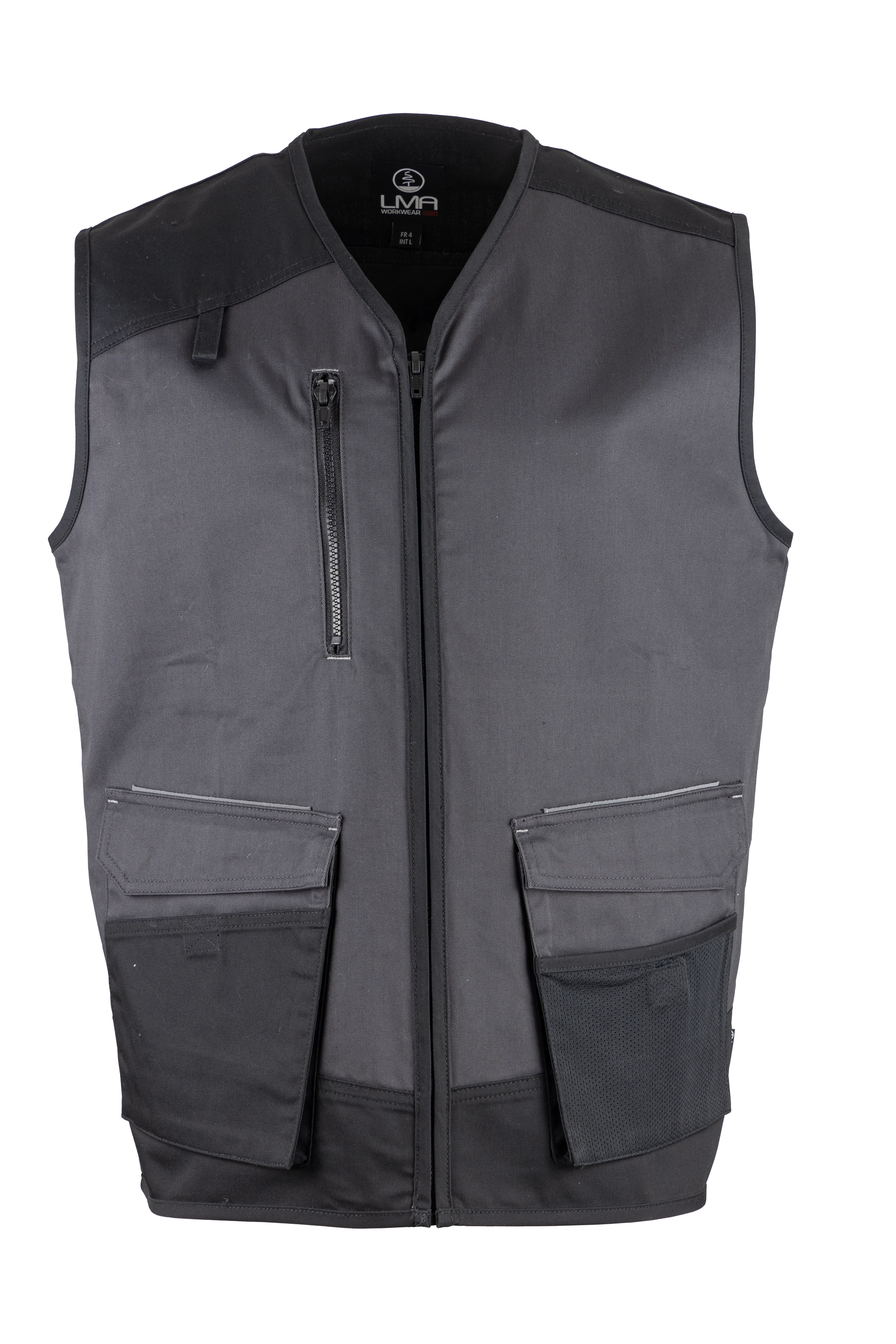 Gilet de travail sans manches ASTRO - GRIS sombre/NOIR image