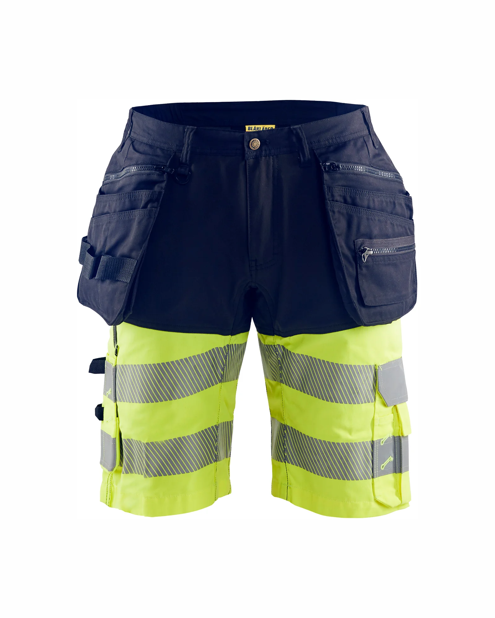 Short de travail haute visibilité stretch 4D 1596 - Marine/Jaune fluo image