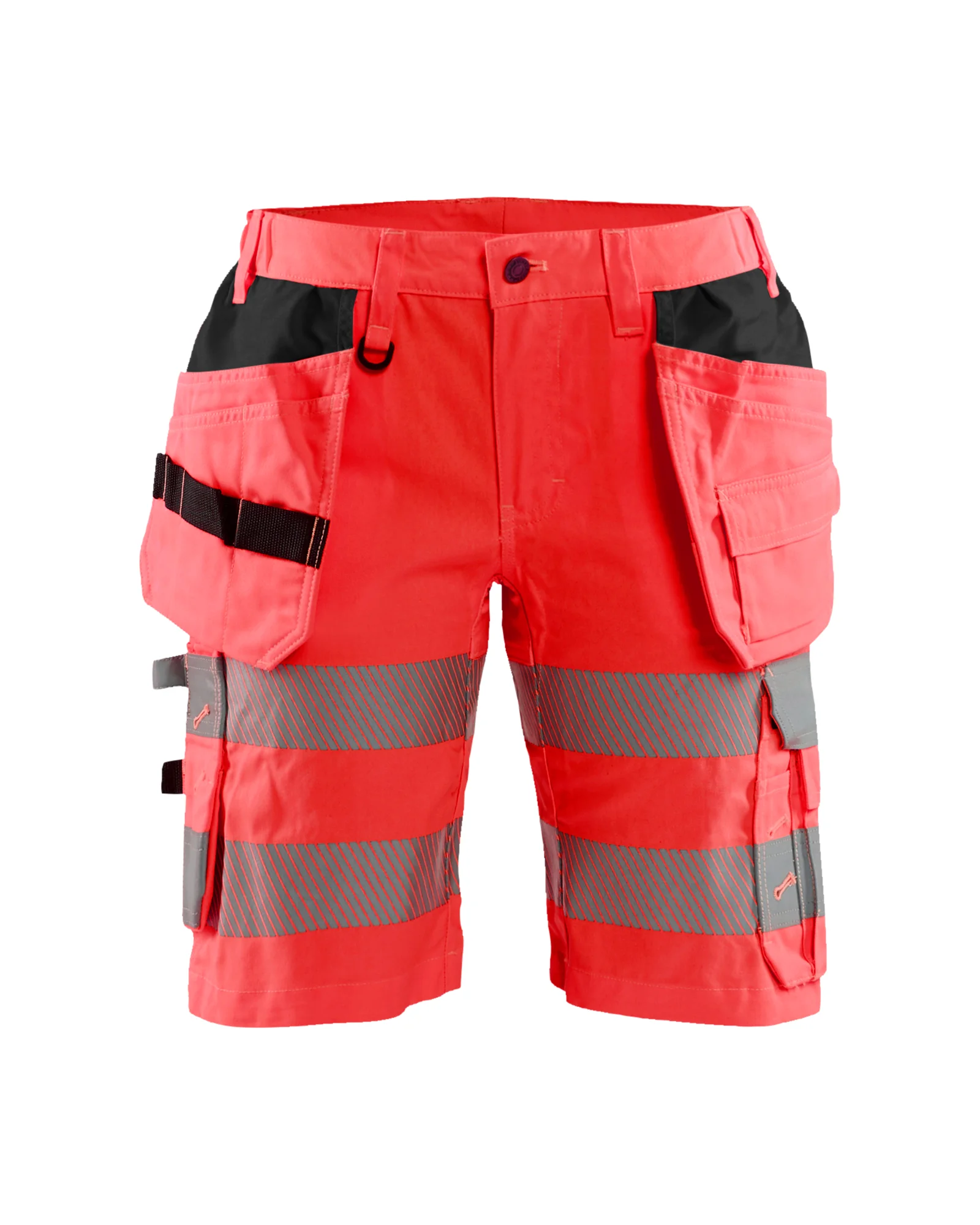 Short de travail haute visibilité stretch femme 7186 - Rouge fluo image