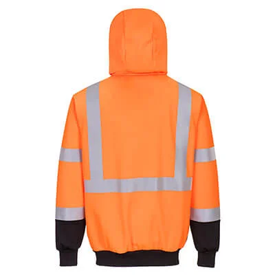 Sweat Hi-Vis bicolore zippé à capuche image