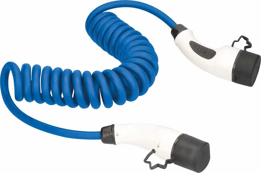 Câble de charge spiralé pour voiture électrique MODE3 400V TRIPHASE - 1 à 5m image
