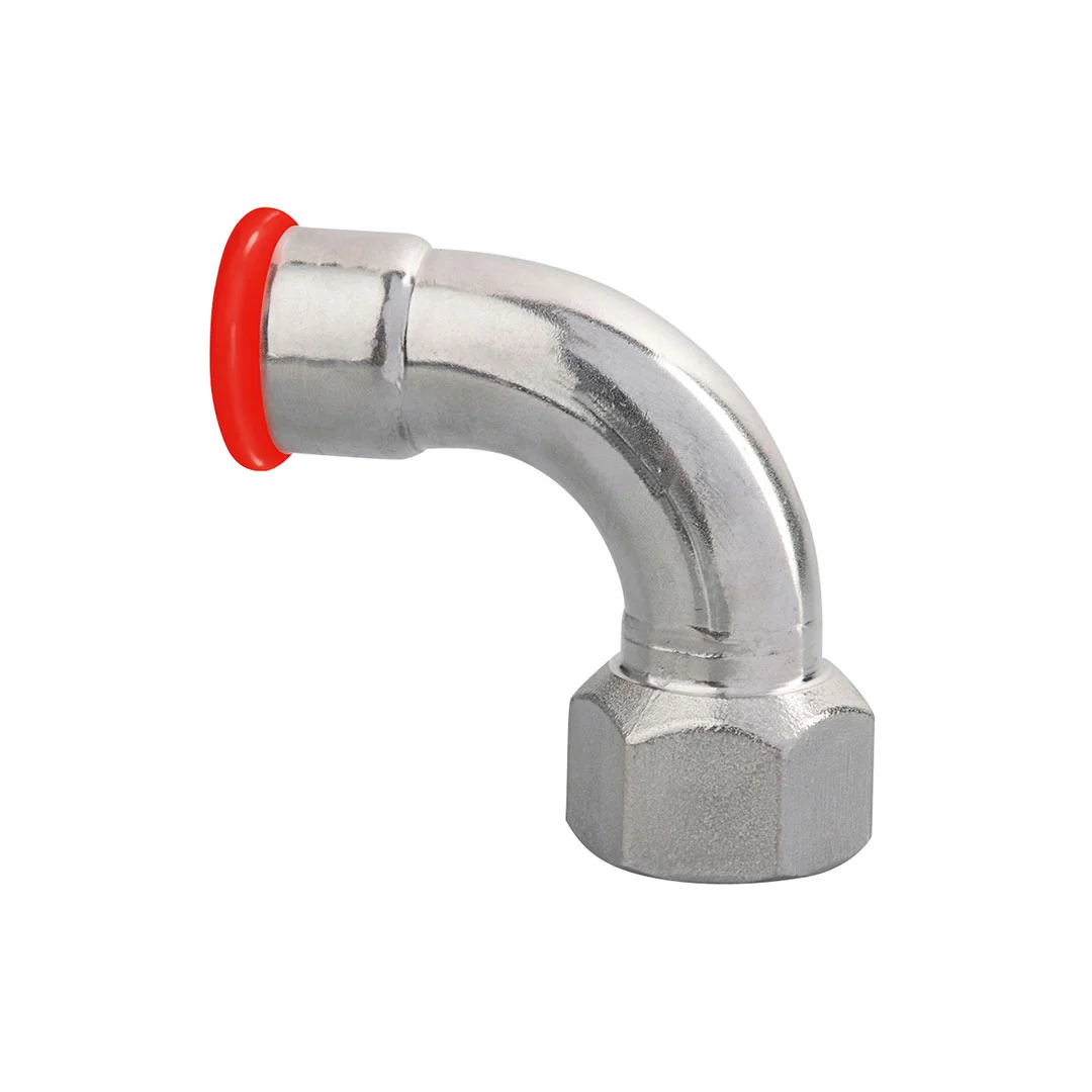 Coude 90° cylindrique femelle électrozingué SERTIsteel Carbone - Empreinte M image