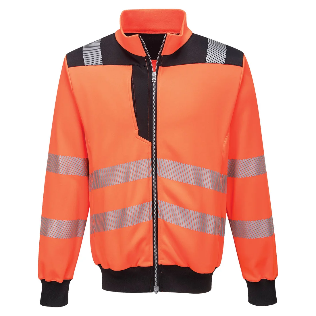 Sweatshirt Zippé PW3 Hi-Vis Orange/Noir image