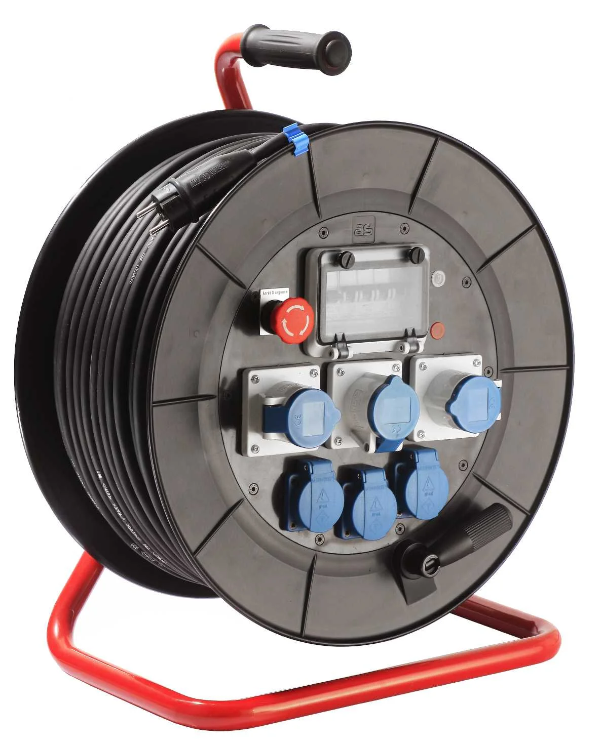 ENROULEUR MAMMOUTH FIXE 3,6kW H07RN-F 3G2,5  3 PRISES NF + 3 PRISES CEI 1PNT/16A/230V IP44 image