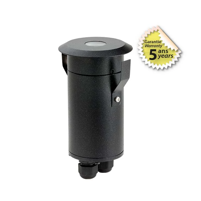 Projecteur extérieur encastrable LED FLOW Ø78x146mm 1,6W - 165lm - 2900K IP67 - Noir image