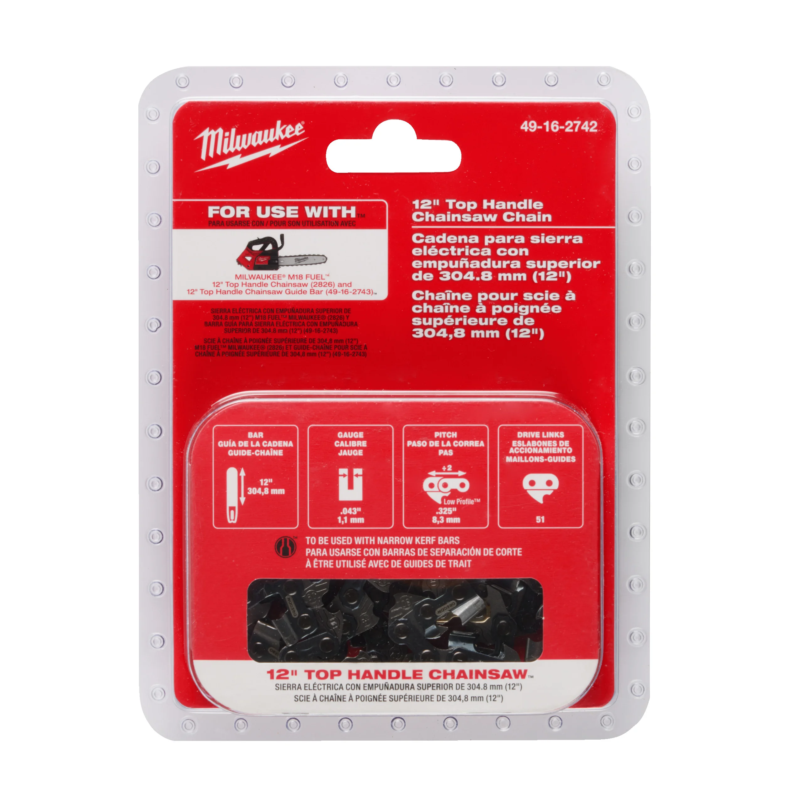 Chaîne tronçonneuse 30cm pour M18 FTHCHS30 image