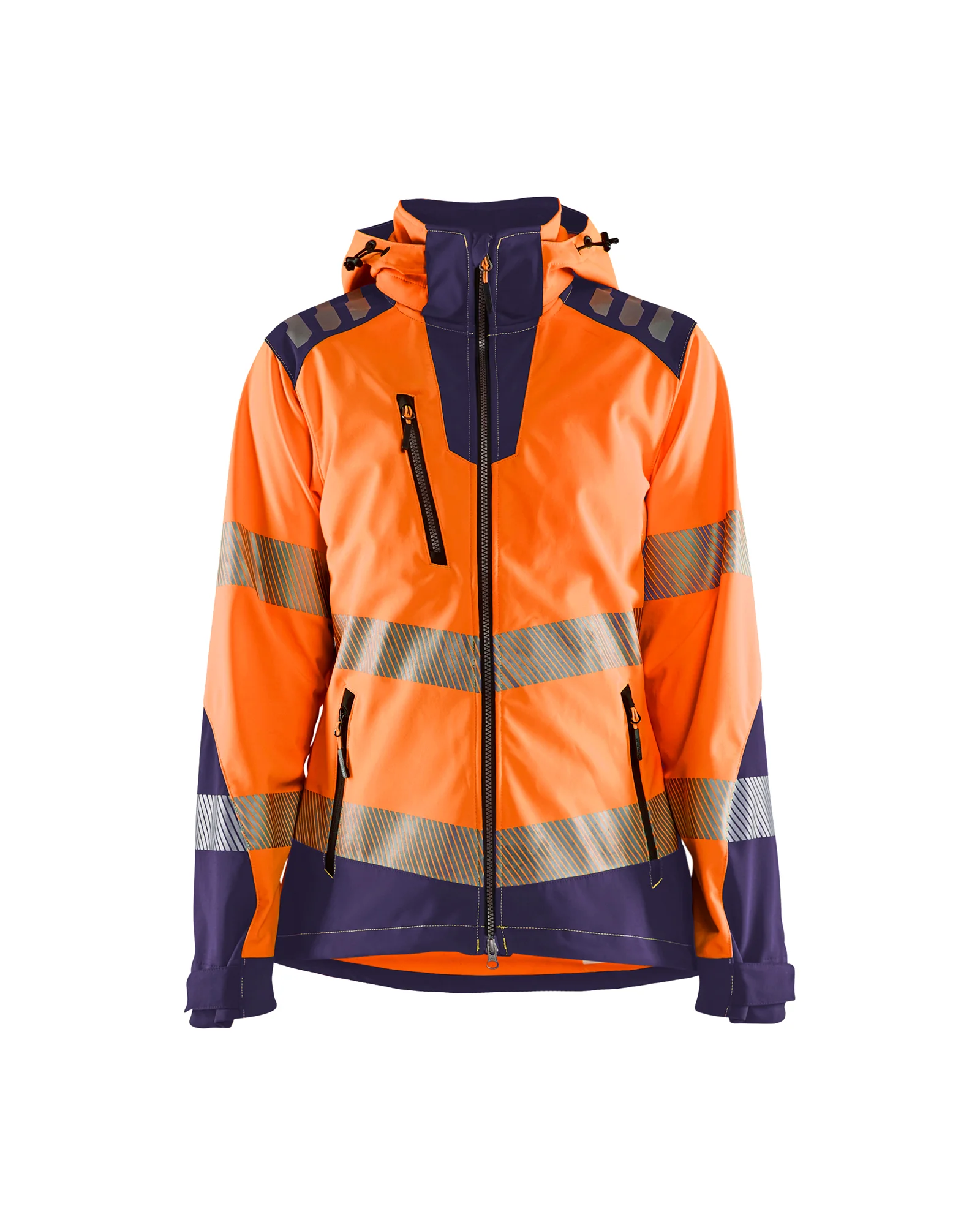 Veste de travail softshell haute visibilité femme 4791 - Orange/Marine image