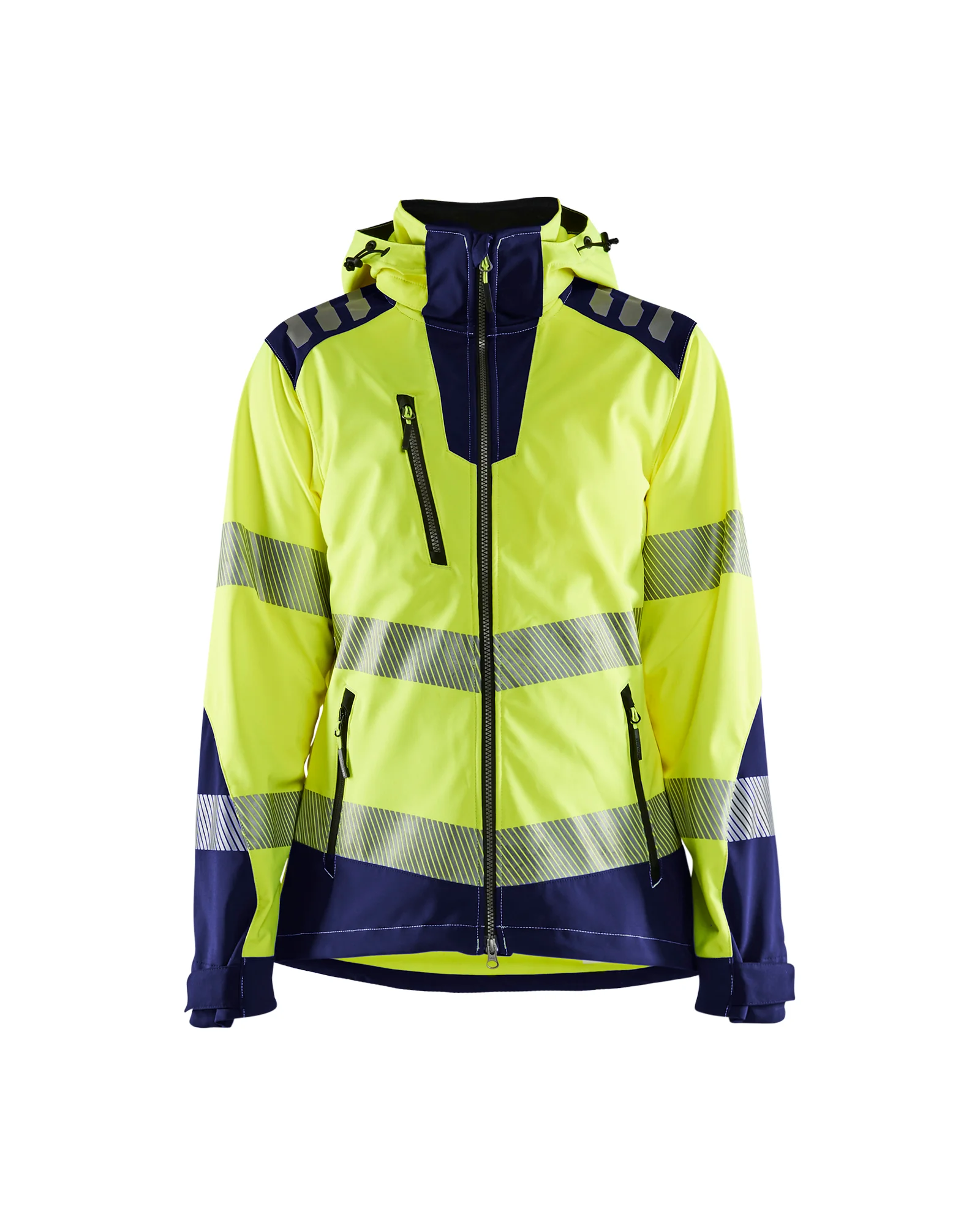 Veste de travail softshell haute visibilité femme 4791 - Jaune fluo/Marine image