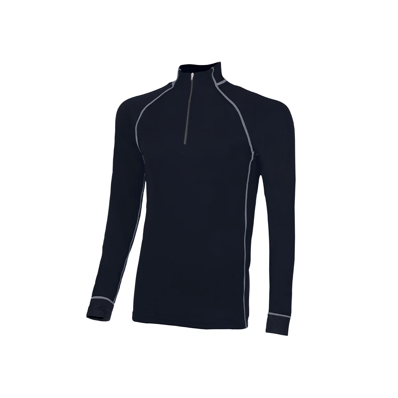 T-shirt technique de travail zippé col haut MAKALU - Bleu image
