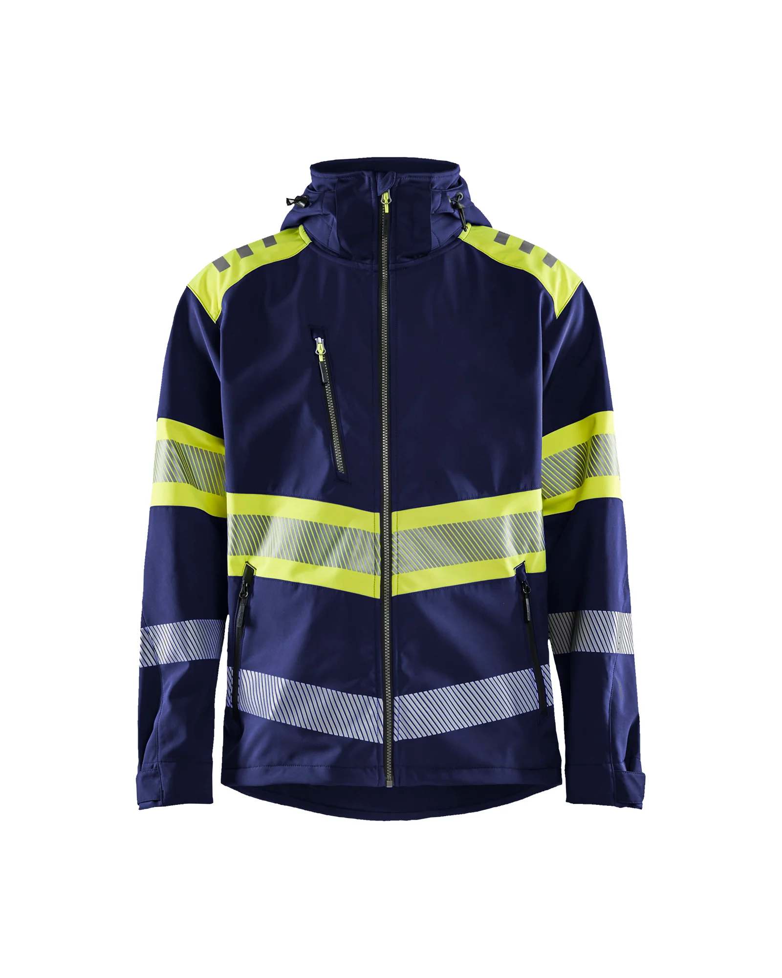 Veste de travail softshell haute visibilité 4494 - Marine/Jaune fluo image