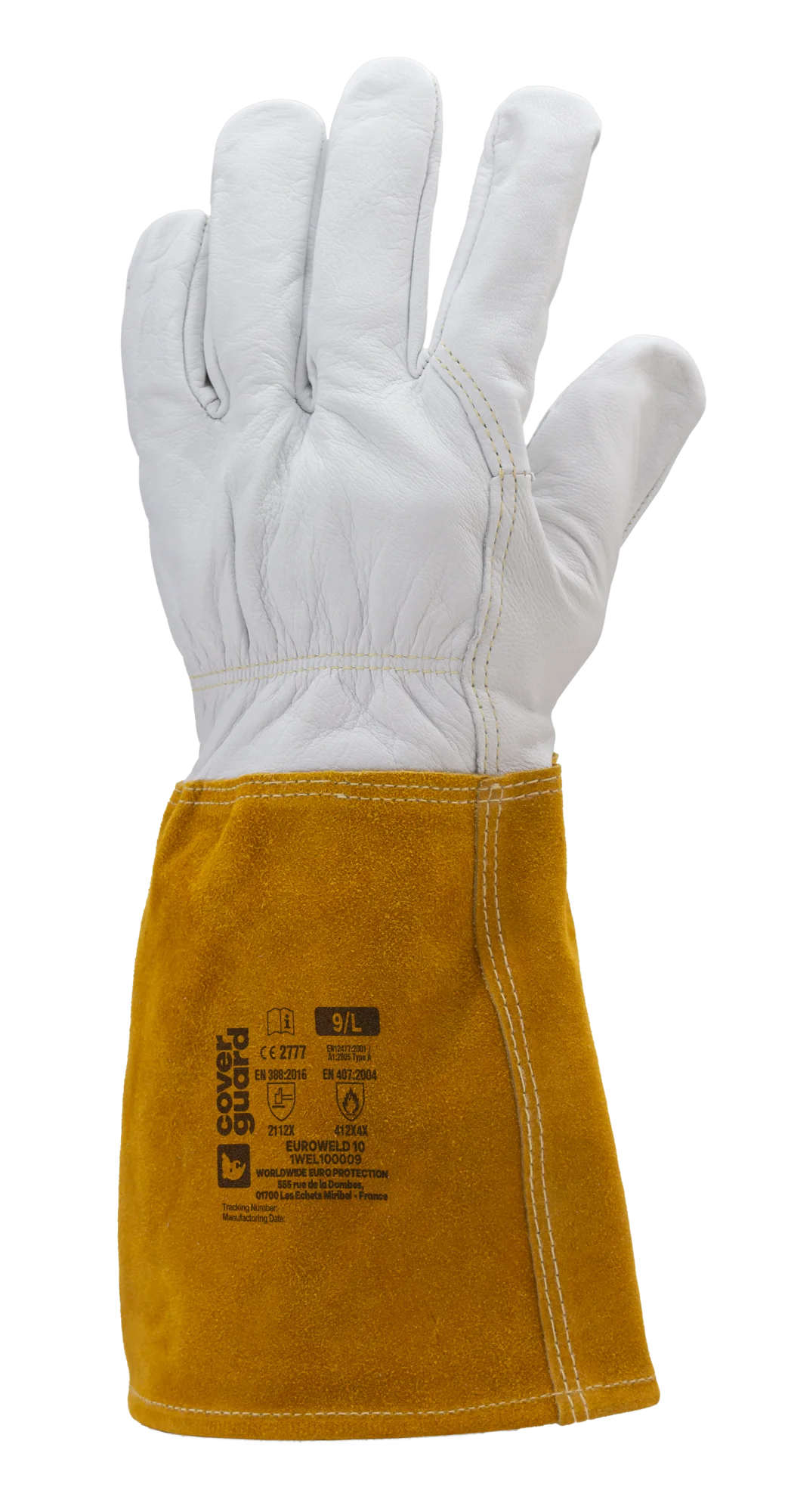 Lot de 10 paires de gants soudure EUROWELD 100 TIG FLEUR CHEVRE - MANCHEE CROUTE 15CM image