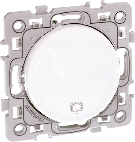 Interrupteur poussoir carillon blanc 10A - SQUARE image