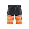 Short de travail haute visibilité stretch 1541 - Gris moyen/Orange fluo image 0