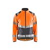 Veste de travail softshell haute visibilité 4877 - Orange fluo/Gris anthracite image 0