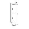 Colonne sur pieds Ancoflash 2 portes H160 - L35 image 1