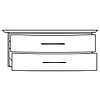 Caisson meuble suspendu Ancodesign - Blanc brillant image 1