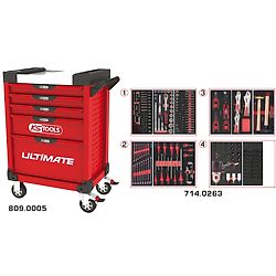Servantes ULTIMATE 5 tiroirs équipées de 263 outils image