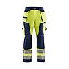 Pantalon de travail haute visibilité artisan 1568 - Jaune fluo/Marine image 0