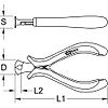 Pince électronique coupante frontale, 110 mm image 2