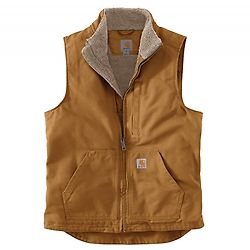 Gilet de travail sans manches doublé Sherpa Cotton Duck - Marron XXL image