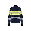 Sweat de travail zippé multinormes femme 3471 - Marine/Jaune image 0