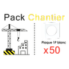 Lot de 50 pièces - Plaque de finition polycarbonate - Blanc brillant - SQUARE image 0