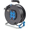 ENROULEUR DE CABLE A TAMBOUR 230MM A CLAPETS H05VV-F3G1,5 - 25M - NOIR image 0
