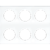 Plaque de finition polycarbonate - Blanc - 2x3 postes - SQUARE image 0