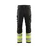 Pantalon de travail stretch haute visibilité classe 1 1193 - Noir/Jaune image 0