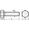 Vis à tête hexagonale entièrement filetée - Tête H - Acier classe 8.8 - zn - ISO 4017 - à l'unité image 1