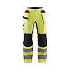 Pantalon de travail haute visibilité stretch artisan 1552 - Jaune fluo/Noir image 0
