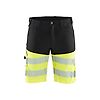Short de travail haute visibilité stretch 1541 - Noir/Jaune fluo image 0