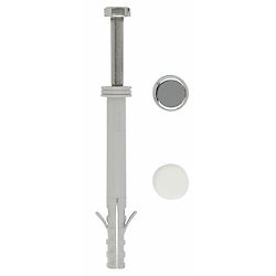 Kit de fixation WC et Bidet / Sachet de 2 chevilles longues, vis inox A2 avec cache tête. image