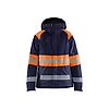 Veste de travail hiver haute visibilité femme classe 1 - Marine/Orange image 0