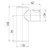 Applique murale ronde orientable ABS - chrome image 1